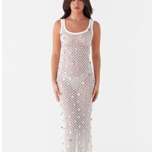 White Peppermayo knit maxi dress Size S/M - NWT